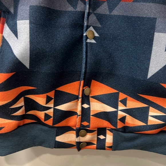 Aztec Southwestern Print Button Down Jacquard Jacket - Men’s Medium - Picture 4 of 8